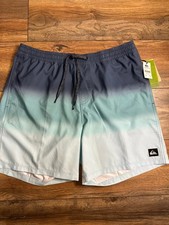 Nwt 44 Quiksilver Men's Simmer Street 15 in. Boardshorts Swim Size Large Blue