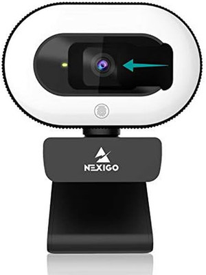 Nexigo Streamcam N930E, 1080P Webcam with Ring Light and Privacy Cover, Auto-Foc