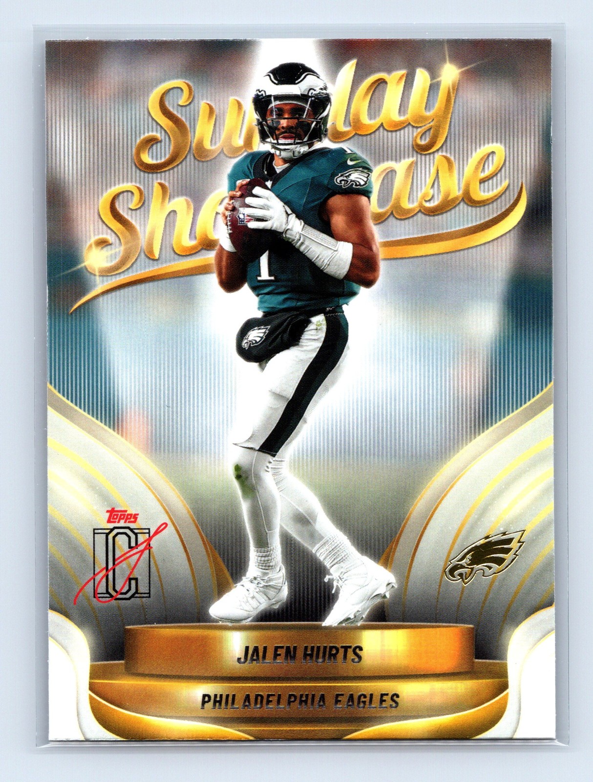 2025 Topps Signature Class Jalen Hurts #SS-8 Sunday Showcase Philadelphia Eagles