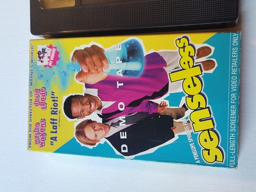 Senseless VHS David Spade Marlon Waylans Demo Tape Screener Rare - Picture 3 of 9