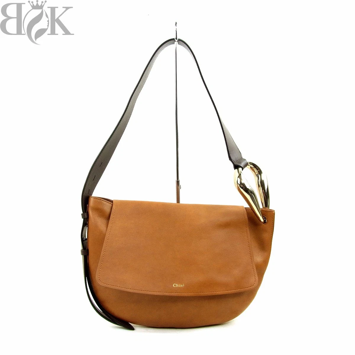 Chloe — Chloe One Shoulder Bag Leather Brown Gold