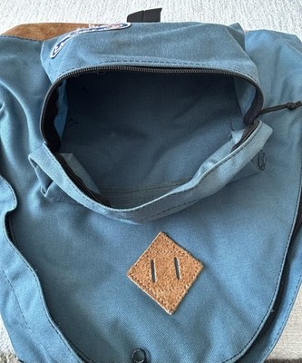 Vintage Outdoor Products Leather Bottom Blue Backpack Made in USA
