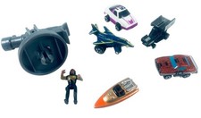 Vtg Galoob Micro Machines Lot Fighter Jet Speedboat Racers Cars Worf Figure Gun