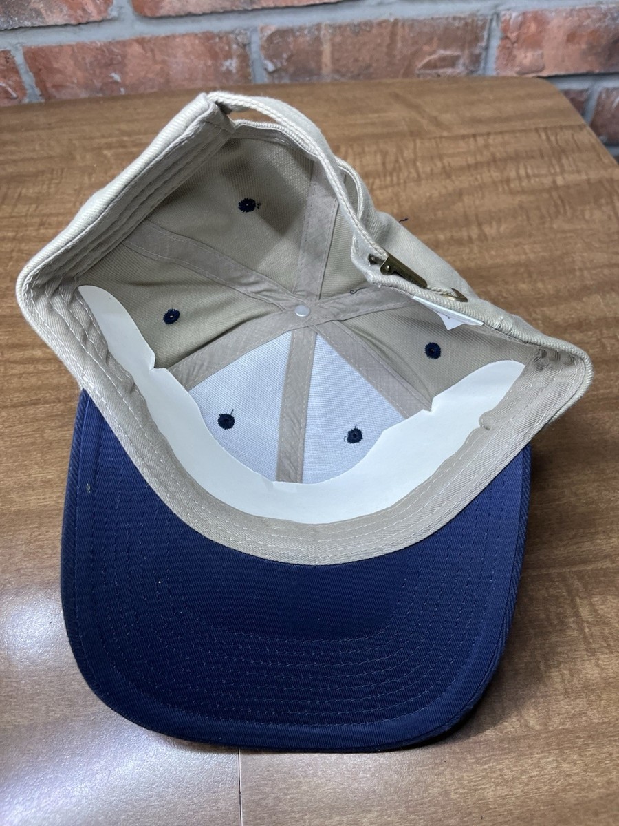 Vintage Wacker Club Neuson Construction Equipment Navy Blue/Khaki Strapback Hat View 5