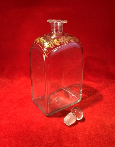 BEAUTIFUL CIVIL WAR ERA CA 1850S GLASS LIQUOR DECANTER / PONTIL / GLASS STOPPER