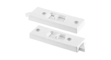 2 PACK White Vinyl Vertical Hung Sliding Window Lock 2-PACK Tilt Latch Spring