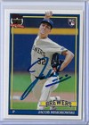 Jacob Misiorowski Autographed 2026 Topps Series 1 T91-74 Rookie Card BREWERS ACE — photo 1