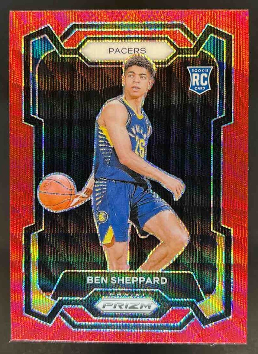 2023-24 Prizm Ben Sheppard RC Prizms Ruby Wave Rookie #172 Pacers