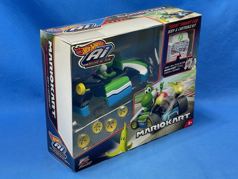 Hot Wheels Ai Mario Kart Yoshi Smart Car Body & Cartridge Kit - New - Image 3 of 4