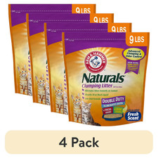 4 pack Clumping Cat Litter With Corn Fibers, Odor Control, Fresh Scent, 9 lbs