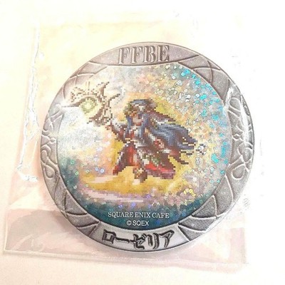 Final Fantasy Roselia Hologram Can Badge 5.5cm Used