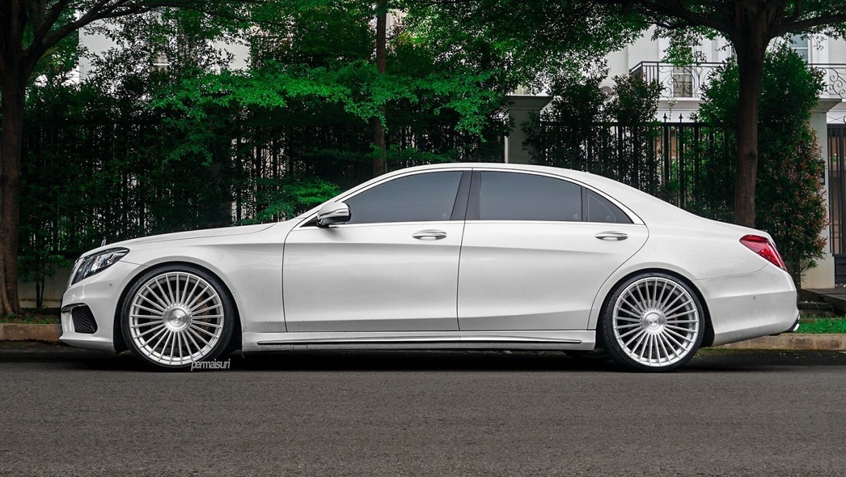 22” RF22 SILVER MACHINE WHEELS FOR MERCEDES W222 S450 S550 S560