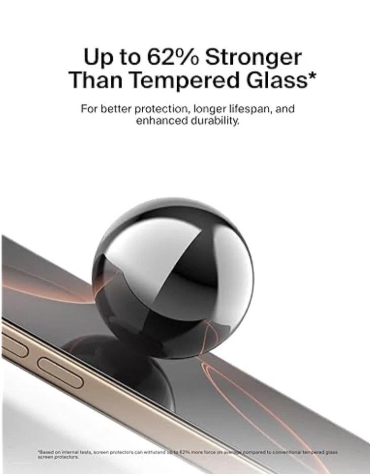 Обработанная защитная пленка Belkin ScreenForce InvisiGlass для iPhone 16 Pro - Изображение 4 из 4