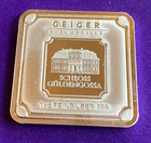 1 oz Geiger Edelmetalle Silver Bar .999 Fine Schloss Guldengossa S/N A0211396