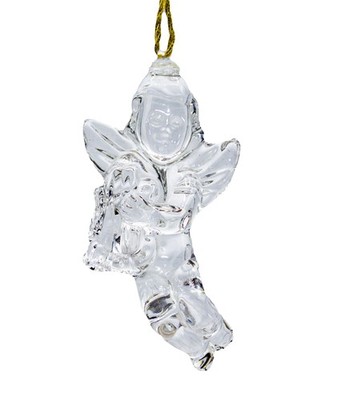 Waterford Crystal Ornament, Cherub with Harp, (12980) 3'' MIB