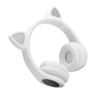 (White) Kabelloses LED-Rauschunterdrückungs-Cat-Ear-5.0-Headset Für