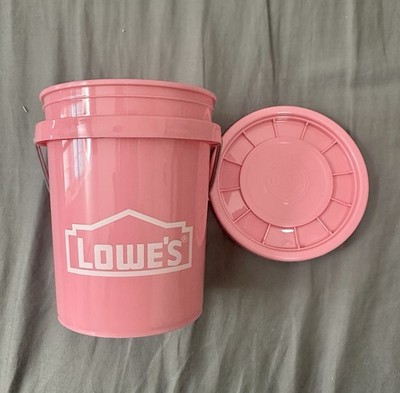2026 Lowe s Pink Mini Bucket W/lid 0.4qt BPA-Free Food Grade  New Collectible