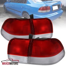 Redclear Tail Lights Fits 1996-1998 Honda Civic 4dr Sedan Brake Lamp Leftright