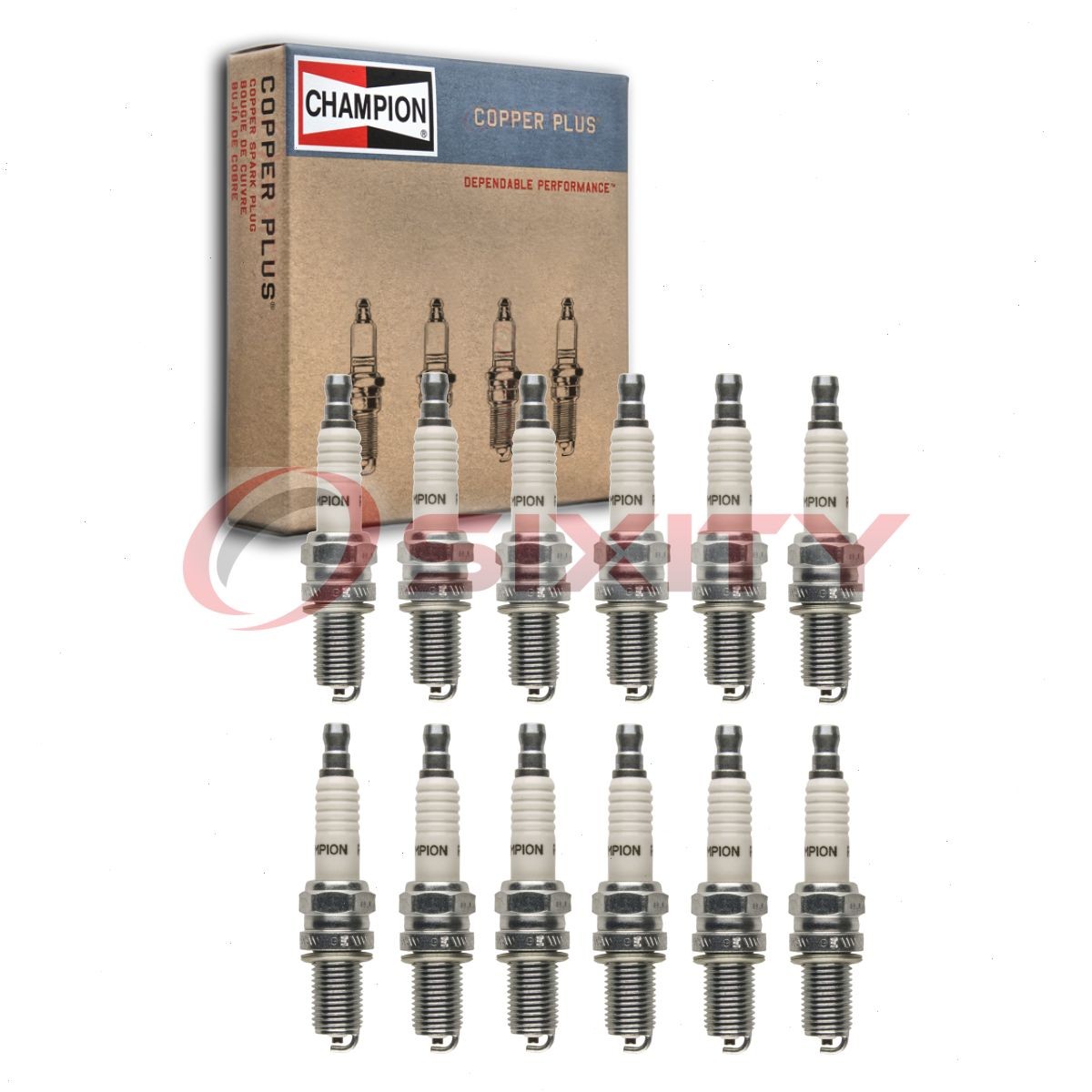 12 pc Champion Copper Plus Spark Plugs for 1995 Ferrari 512 M 4.9L H12 yu