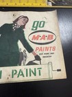MAB Paints M.A.B. 1960s Vintage "Wet Paint" Old Cardboard Sign "Fresh Paint" Adv — photo 3
