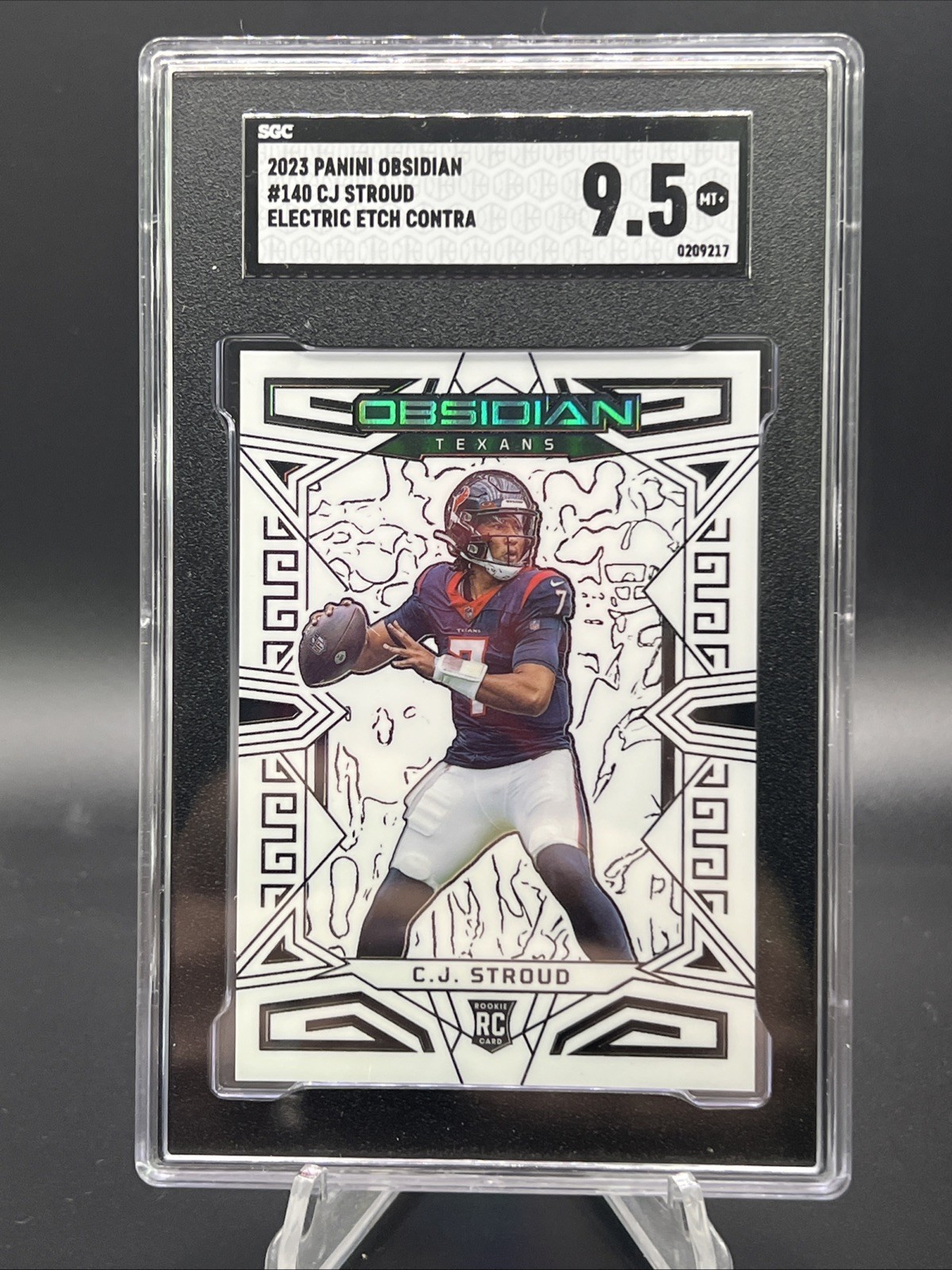 2023 PANINI OBSIDIAN CONTRA #140 CJ STROUD 9.5