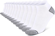 12 Pack Mens Ankle Socks Athletic Running Cushioned Breathable Low Cut Sports