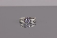 Sterling Silver 5mm Wavy Channel Set Cubic Zirconia Solid Band Ring 925 Sz: 7