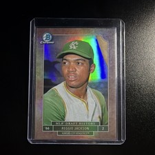 2016 Bowman Chrome Draft History Refractor Reggie Jackson #MLBD-RJ Athletics
