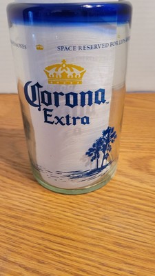 Corona Beer Glass Beach Tiki Bar Man Cave Game Room Restaurant New