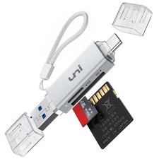 SD Card Reader, uni High-Speed USB C to Micro Adapter 3.0 Silver