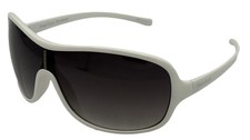 Perry Ellis Mens Sunglass White Plastic Shield, Smoke Gradient Lens PE09 05