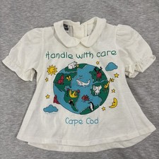 The Active Edge Vtg 1994 Toddler Girl Top World Animals Cape Cod 12 Months 