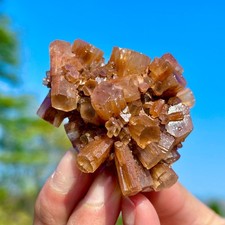 96G Large Brown Aragonite Sputnik Crystal Cluster-Raw Natural Mineral Specimen
