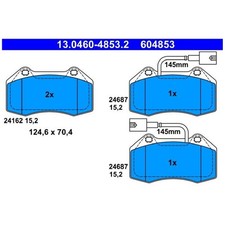 Satz Bremsbeläge Bremsklötze vorne für Abarth 500-595-695 Grande Punto | 2386