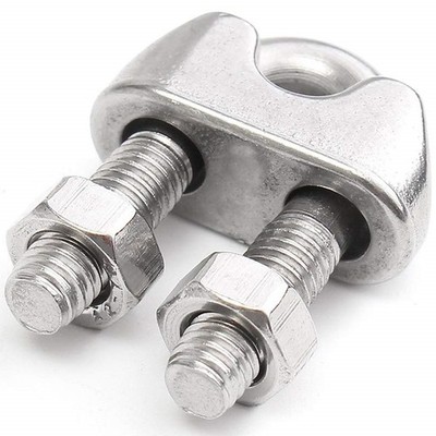 Fermacavi Inox AISI 316 Ganasce Per Fune Metallica 8mm - 2 Pezzi In Acciaio Inox AISI 316 Cappi Fune Metallica - Foto 4