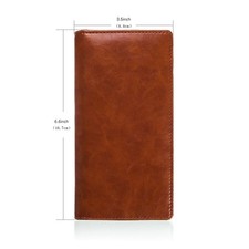 PU Leather Checkbook Cover for Men and Women Slim Standard Check Register Holder