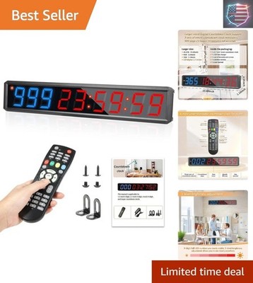 LED Countdown Clock, 999 Days, 23 Hours, 59 Minutes, 59 Seconds, Event Countd...
