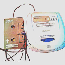 Aiwa Compact Disc Player XP-V70, with Car Cassette Adapter