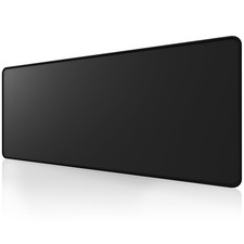 XL Gaming Pad, Computer Desk Mat, Wrist Support, Non Slip, Black