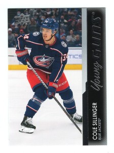 2021-22 UD Young Guns Cole Sillinger Card #498 Columbus Blue Jackets
