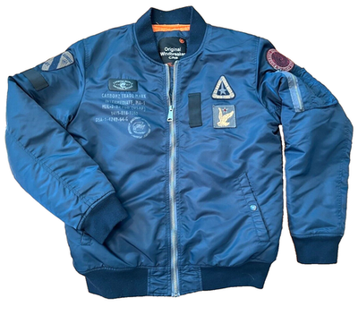 CARBONZ ORIGINAL WINDBREAKER CRB Mens Winter Full Zip Blue Bomber