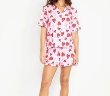 NWT Old Navy Sunday Sleep Onit Jersey Short Set Womens Pajamas LT