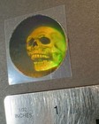 Vintage Stickers 3D Holographic Skull Halloween Sticker Polaroid VERY RARE HTF — photo 5