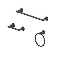 Arendell 3-Piece Bath Hardware Set with 24 In. Towel Bar, Towel Ring and TP Hold