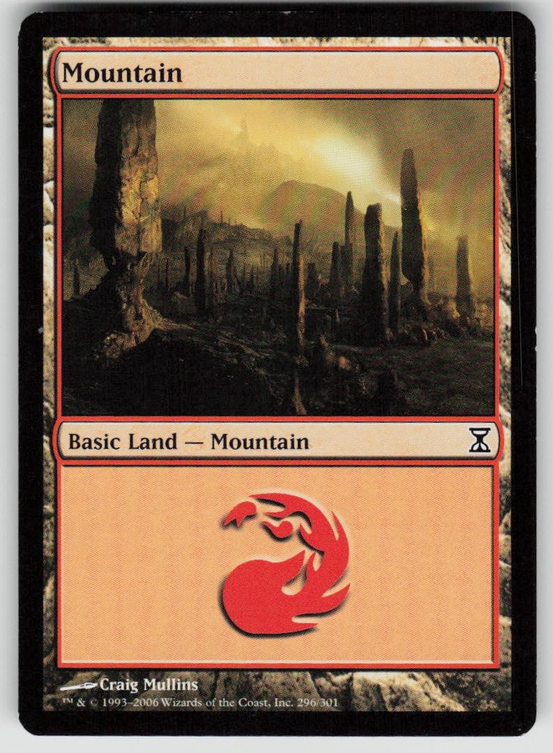 MOUNTAIN (296) 296 Time Spiral Magic: The Gathering Land NM