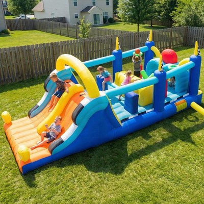 Large 840D Inflatable Bounce House Slide Kids Jumper Bouncer 500lbs with Blower