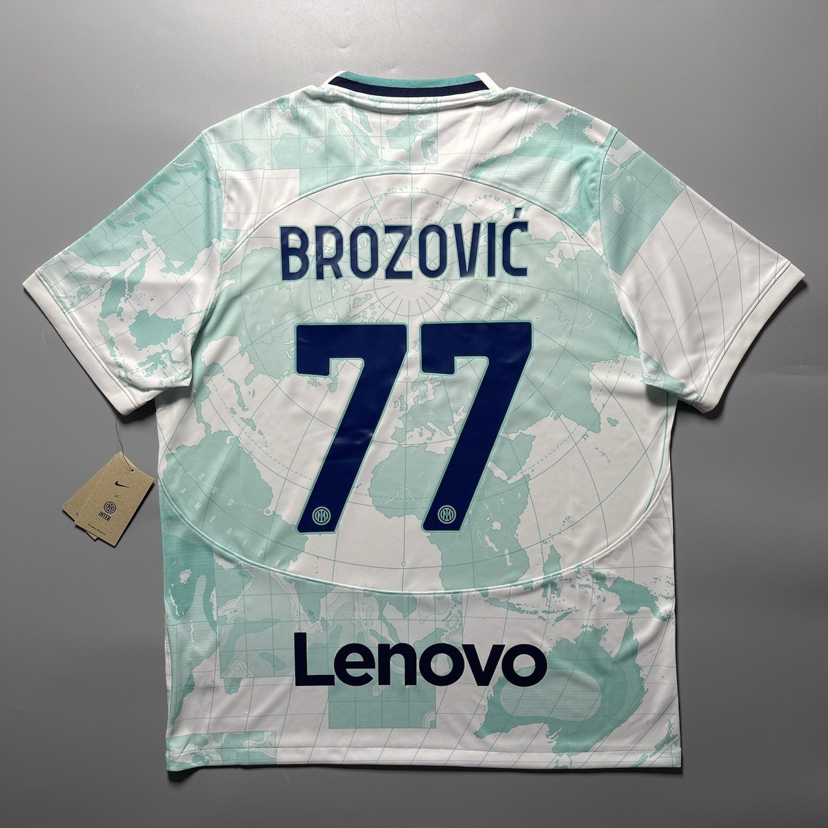 INTER NIKE 2022/2023 FOOTBALL AWAY JERSEY #77 BROZOVIC SIZE “XL