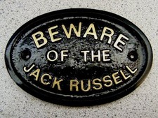JACK RUSSELL  DOG SIGN (Gold or Silver Lettering)