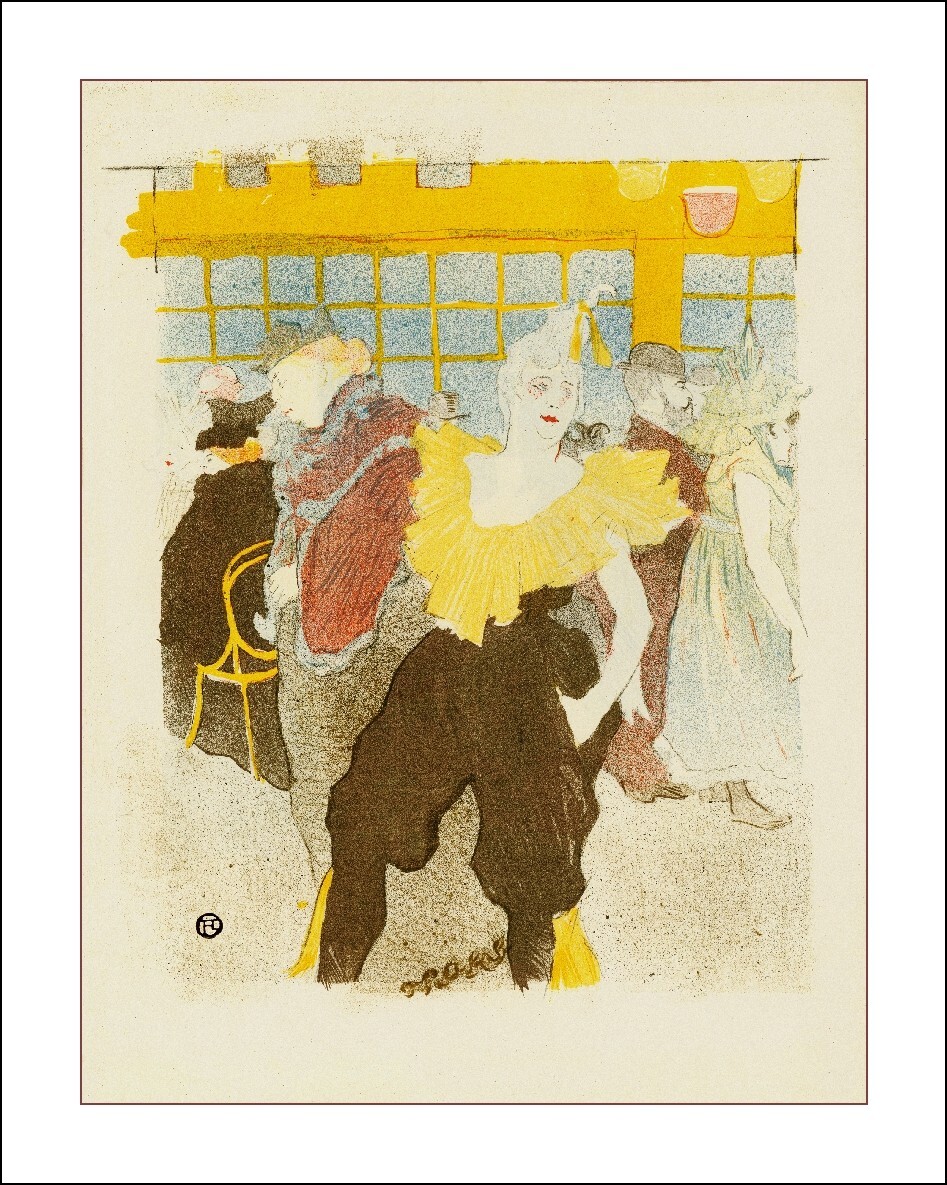 Affiche Toulouse-Lautrec La Clownesse 60x75cm pour cadre standard de salon