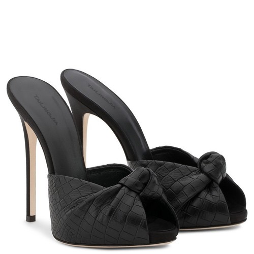 black slip on heel